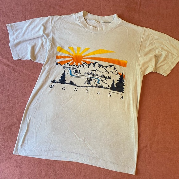 Vintage 80s 1980s Montana tourist tee t-shirt - Picture 1 of 5